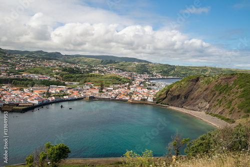Scenic cityscape of Horta in Azores islands