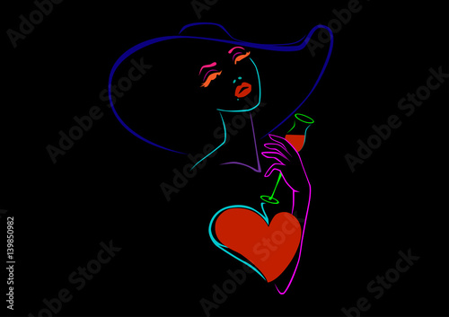 Woman with a glass
