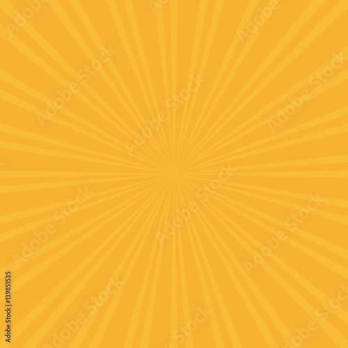 Retro Sunburst background. Centric Yellow vector pattern, Flat Sun Rays vector illustration.