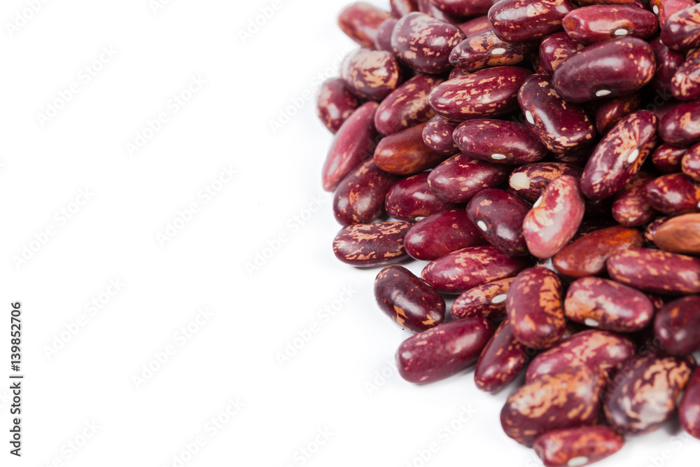 Red beans isolated on white background Red beans isolated on white background