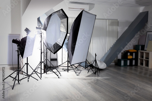 Photo studio with lightning...
