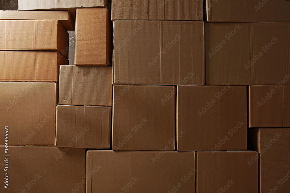 Cardboard boxes as background Cardboard boxes as background