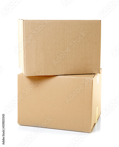Two boxes on white background
