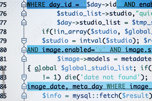 Web site codes on computer ...