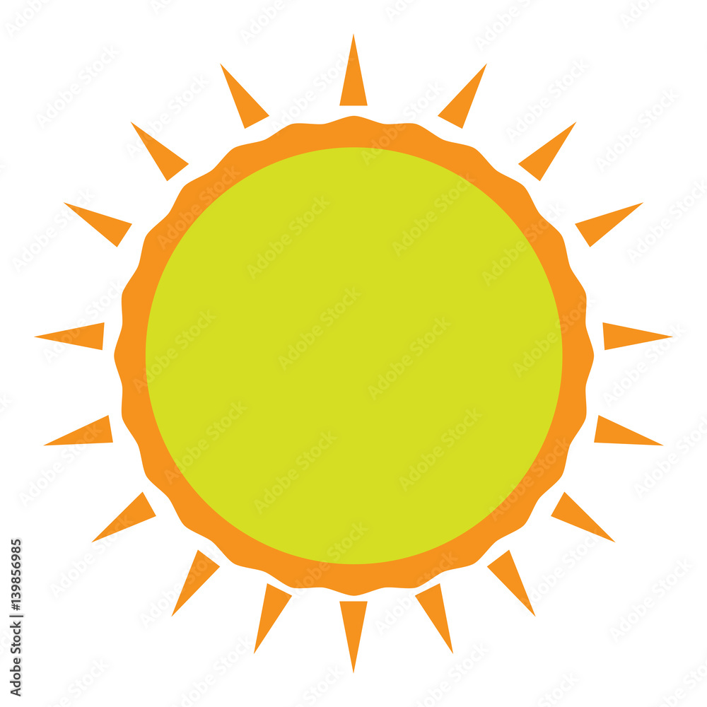 Isolated sun icon on a white background, Vector illustration Isolated sun icon on a white background, Vector illustration