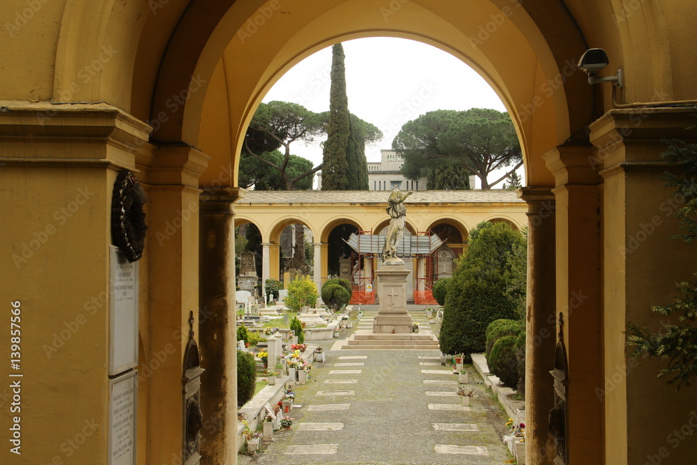 Cimitero monumentale del Verano a Roma Stock Photo Adobe Stock