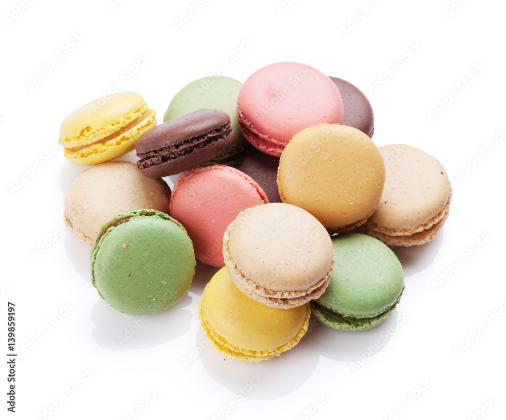 Colorful macaroons. Sweet macarons Colorful macaroons. Sweet macarons