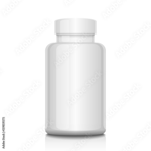 Mock up medical plastic bottle
