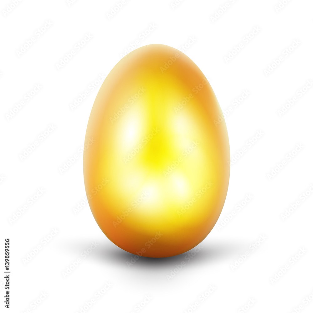 Golden egg on white background vector illustration Golden egg on white background vector illustration