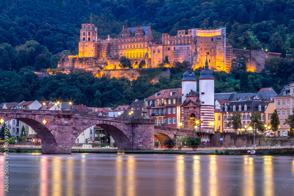 View to castle, Heidelberg, Germany