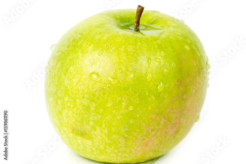 green Apple on white