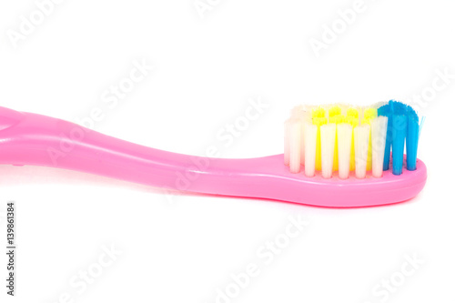 toothbrush closeup of pasta