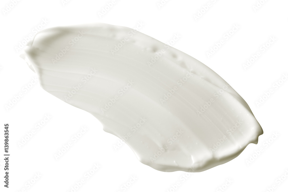 Smear cream isolated on white background. Cream texture. Smear cream isolated on white background. Cream texture.