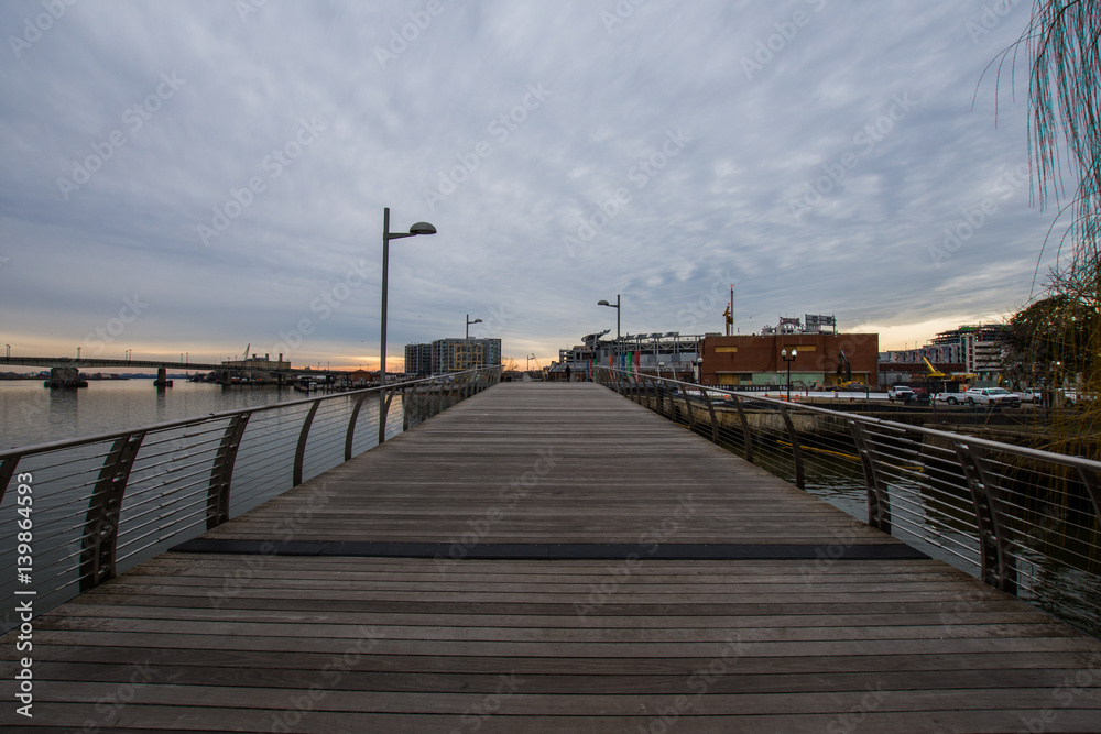 The Yard Waterfront Park in Washington DC on the Pedestrian Walkway