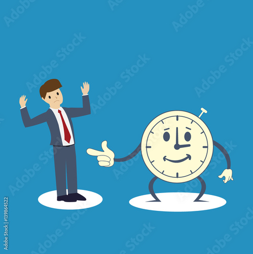Businessman with the clock