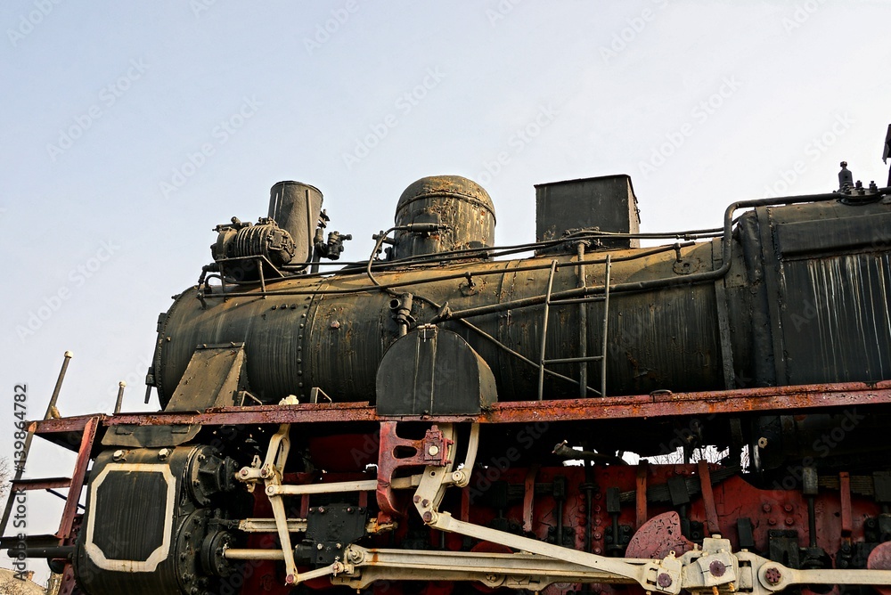 Naklejka premium Часть старого паровоза