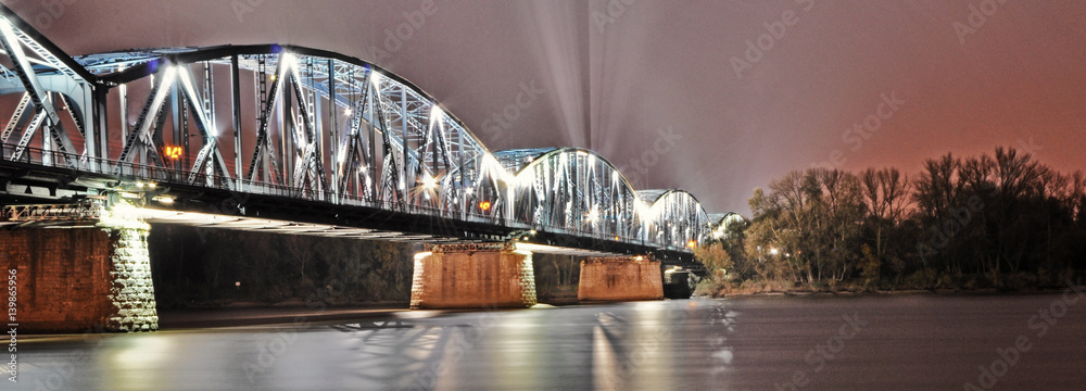 Bridge name of Jozef Pilsudski in Torun, Poland 2010 - obrazy, fototapety, plakaty 