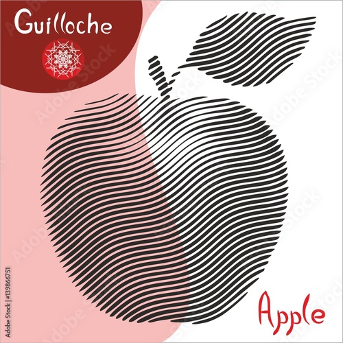 apple, guilloche, silkscreen, engraving
