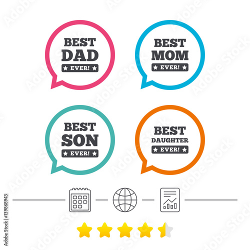 Wallpaper Mural Best mom and dad, son, daughter icons. Torontodigital.ca