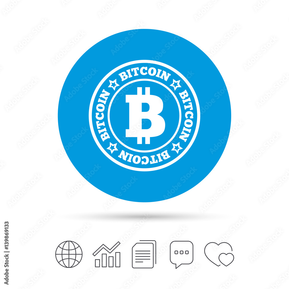 Bitcoin sign icon. Cryptography currency symbol. Bitcoin sign icon. Cryptography currency symbol.