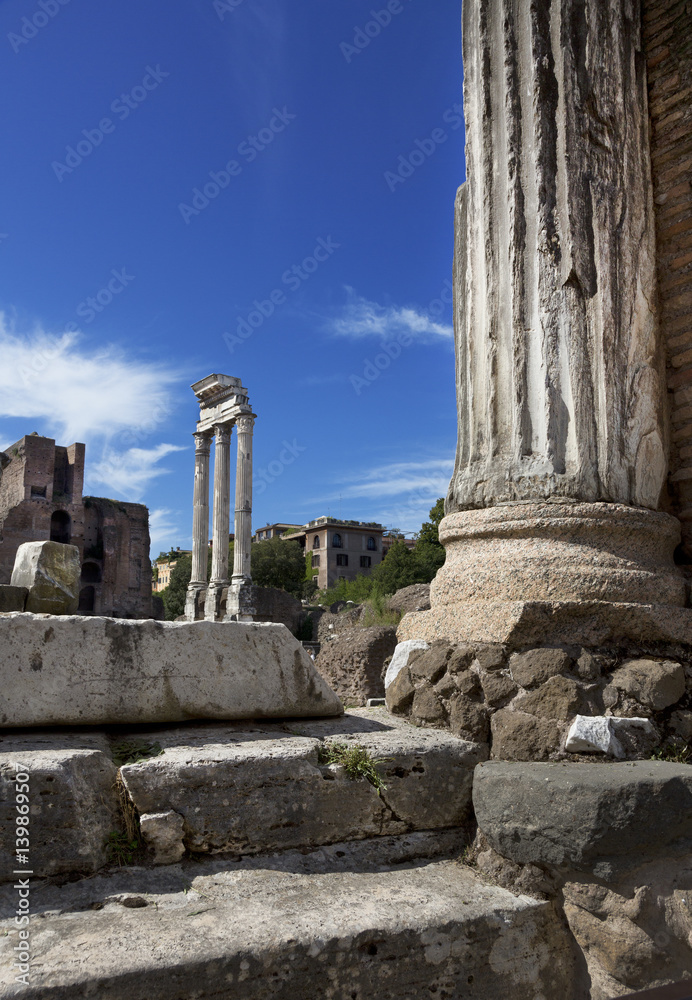 Temple of Castor and Pollux, Roman Forum, Rome, Italy