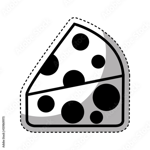 cheese portion isolated icon vector illustration design