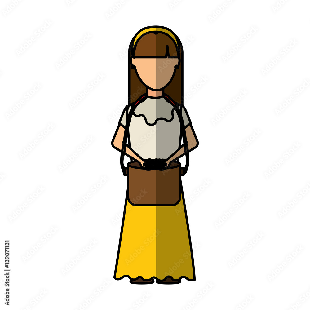 colombian woman coffee collector vector illustration design colombian woman coffee collector vector illustration design