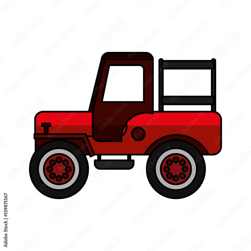 jeep colombian car vehicle vector illustration design