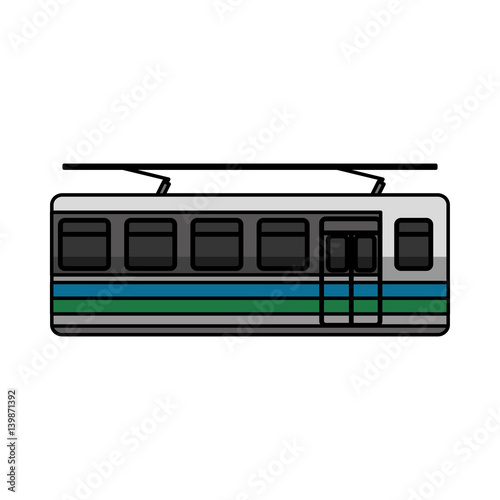 tram silhouette isolated icon vector illustration design