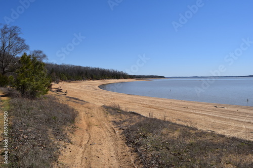 Shoreline of Enid Lake in Mississippi