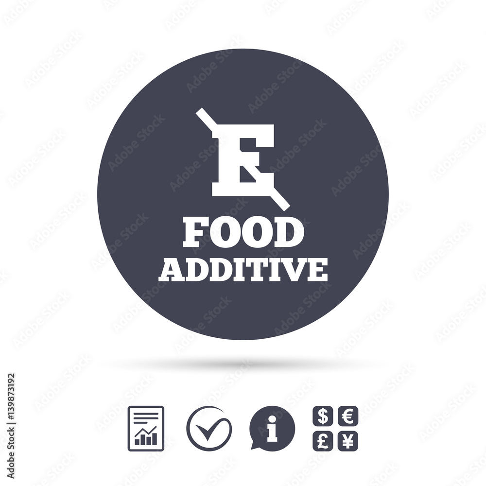 Obraz premium Food additive sign icon. Without E symbol.