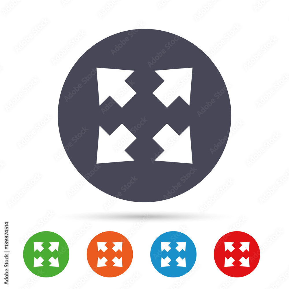 Fullscreen sign icon. Arrows symbol. Fullscreen sign icon. Arrows symbol.