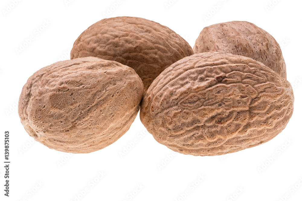 Nutmeg isolated isolated on white background