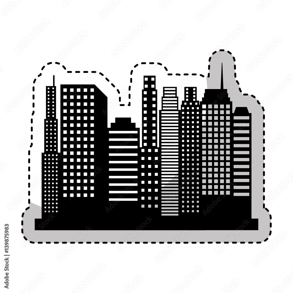cityscape silhouette isolated icon vector illustration design