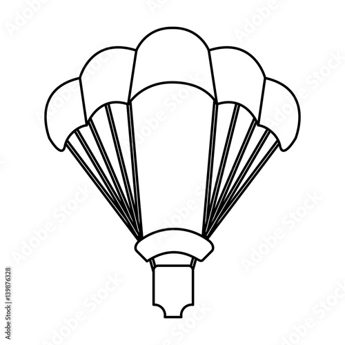 Parachutist silhouette flying icon vector illustration design