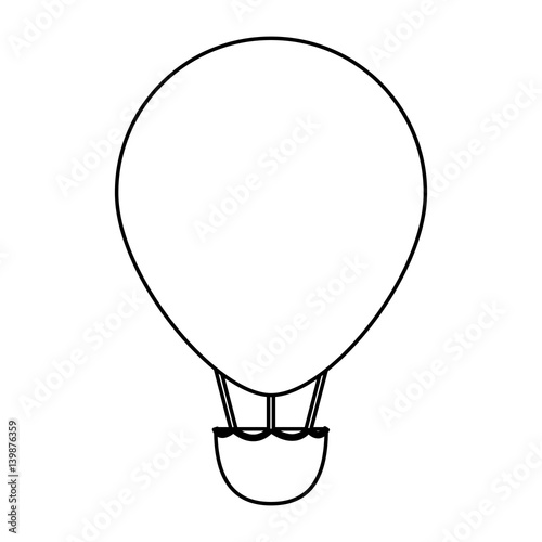 balloon air hot flying vector illustration design