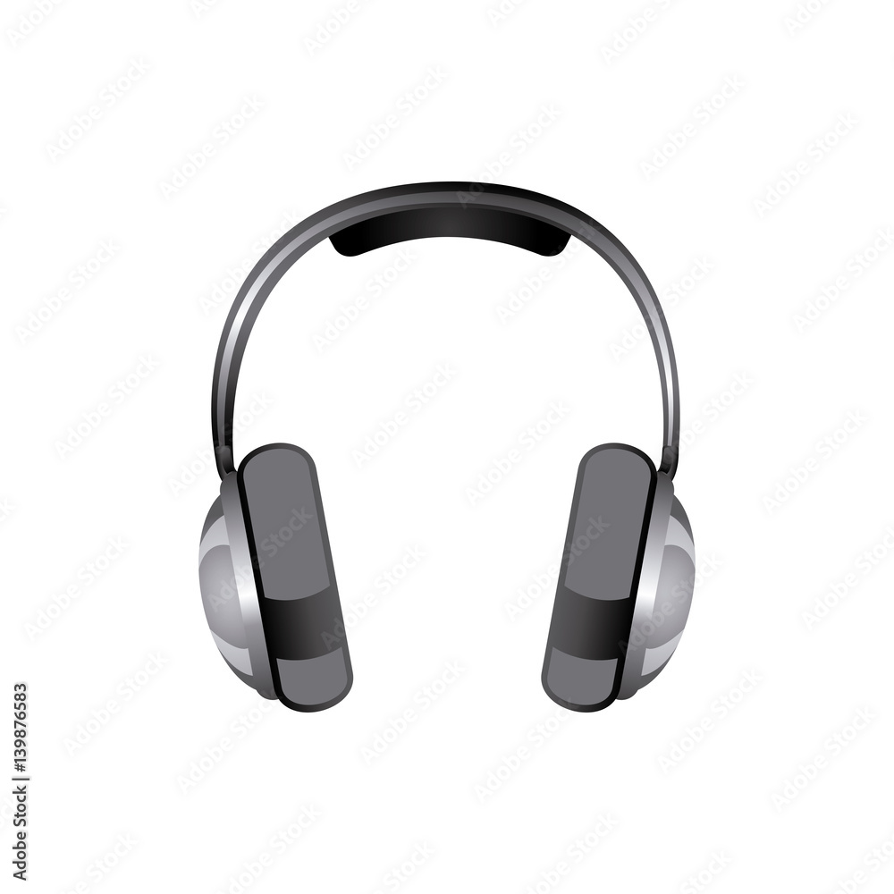 gray headphones icon stock, vector illustraction design gray headphones icon stock, vector illustraction design