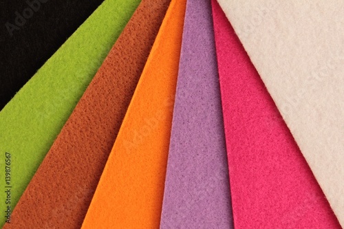 Colorful set felt background 