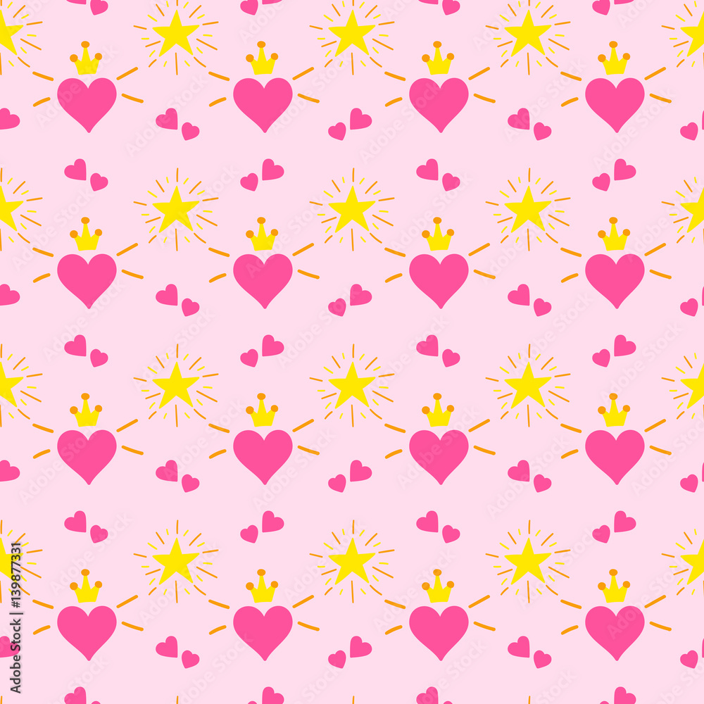 Little princess pattern vector.