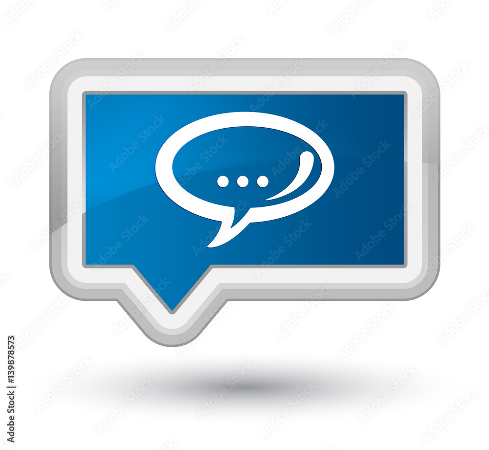 Fototapeta premium Chat icon prime blue banner button