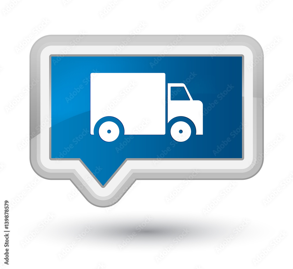 Delivery truck icon prime blue banner button Delivery truck icon prime blue banner button