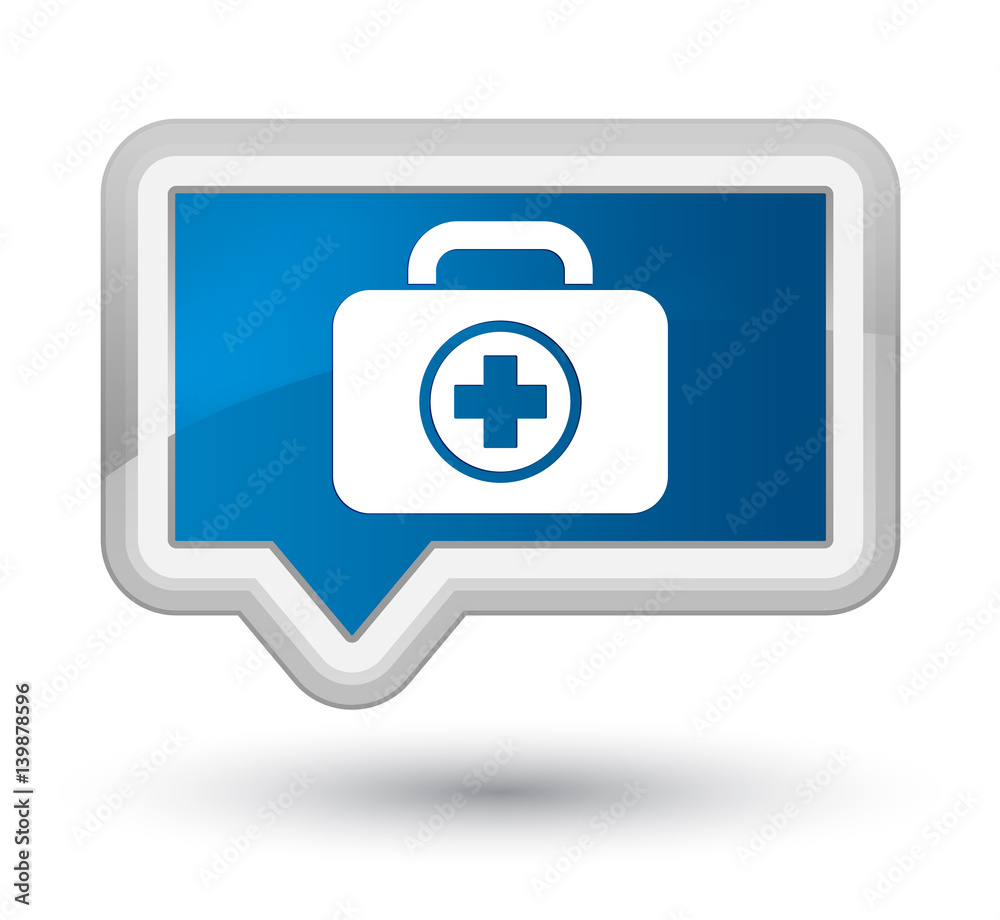 First aid kit icon prime blue banner button First aid kit icon prime blue banner button