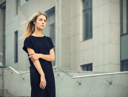 Beautiful stylish girl on s...