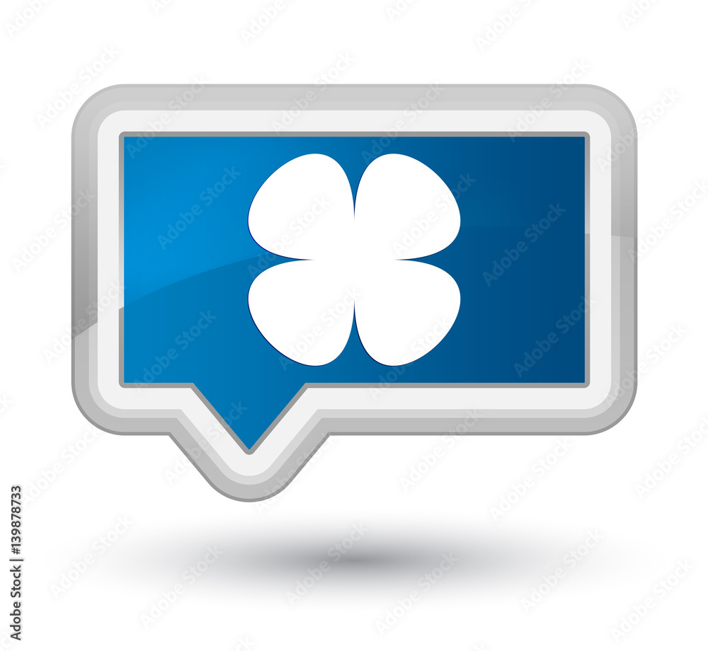 Flower leaf icon prime blue banner button Flower leaf icon prime blue banner button