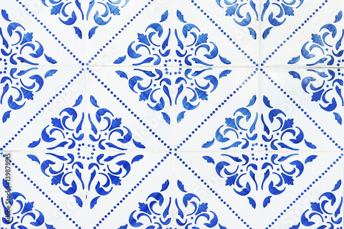 Portuguese tile house wall