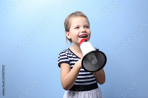 Cute little girl with megap...