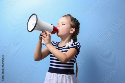 Cute little girl with megap...