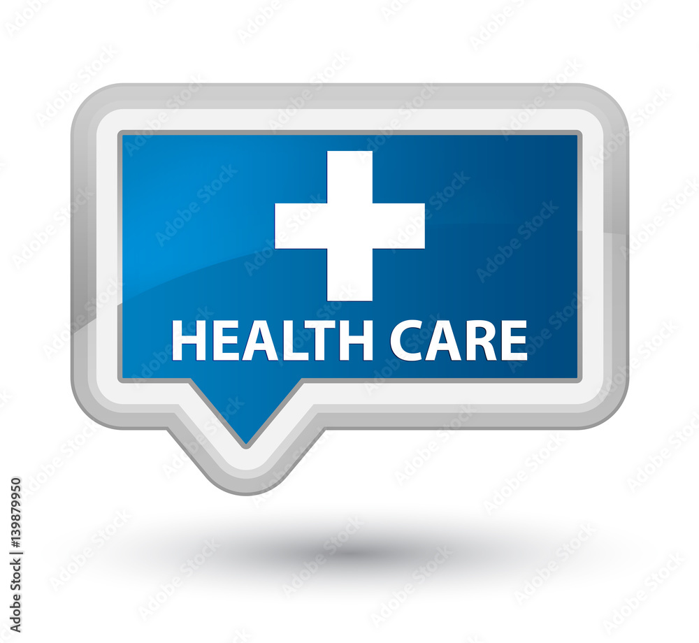 Health care (plus sign) prime blue banner button Health care (plus sign) prime blue banner button