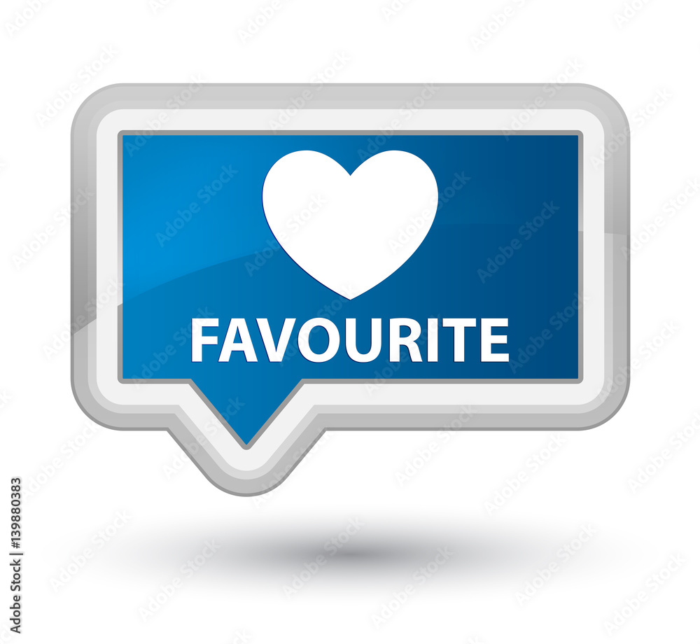 Favourite (heart icon) prime blue banner button