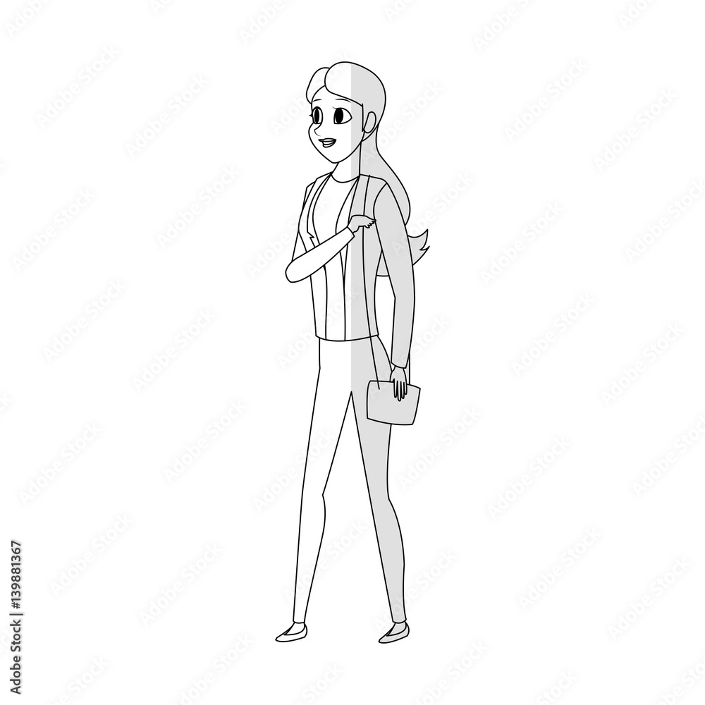 woman cartoon icon over white background. vector illustration woman cartoon icon over white background. vector illustration